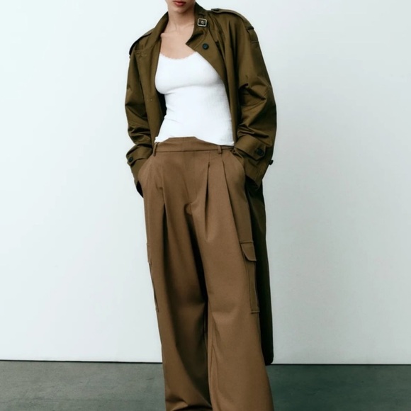 NWT Zara Wide-Leg Cargo Pants size XS - Picture 3 of 9